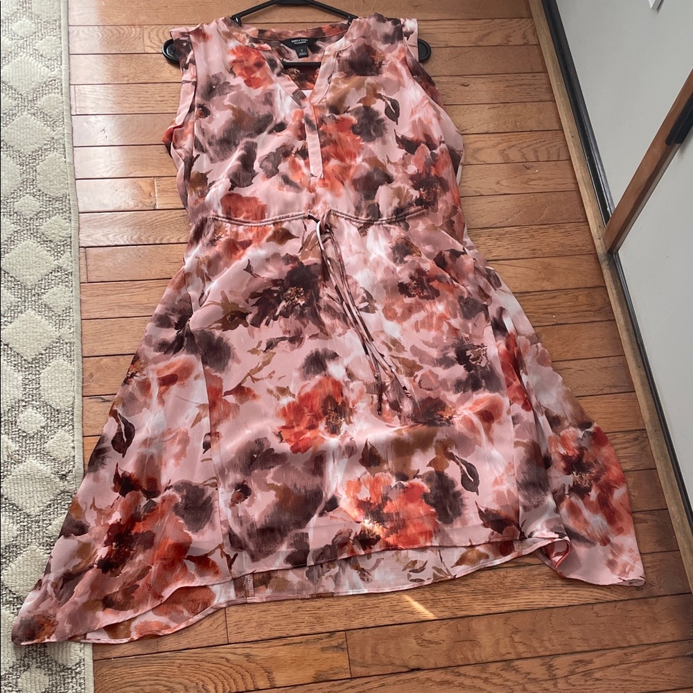 Simply Vera Vera Wang Pink and Brown High Low Dress